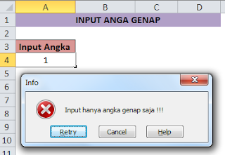 membatasi input hanya bilangan genap